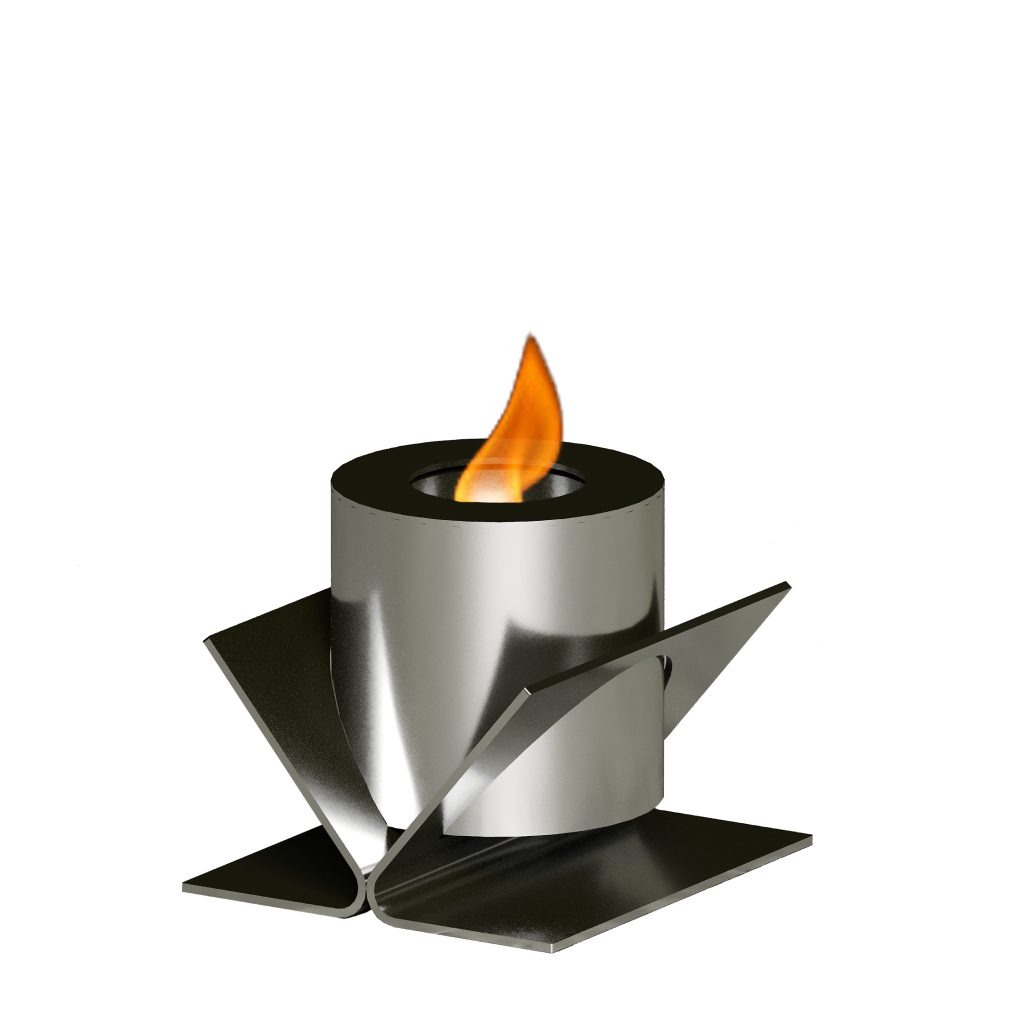 Kivo tabletop bioethanol fireplace by GlammFire, compact and elegant design for modern interiors