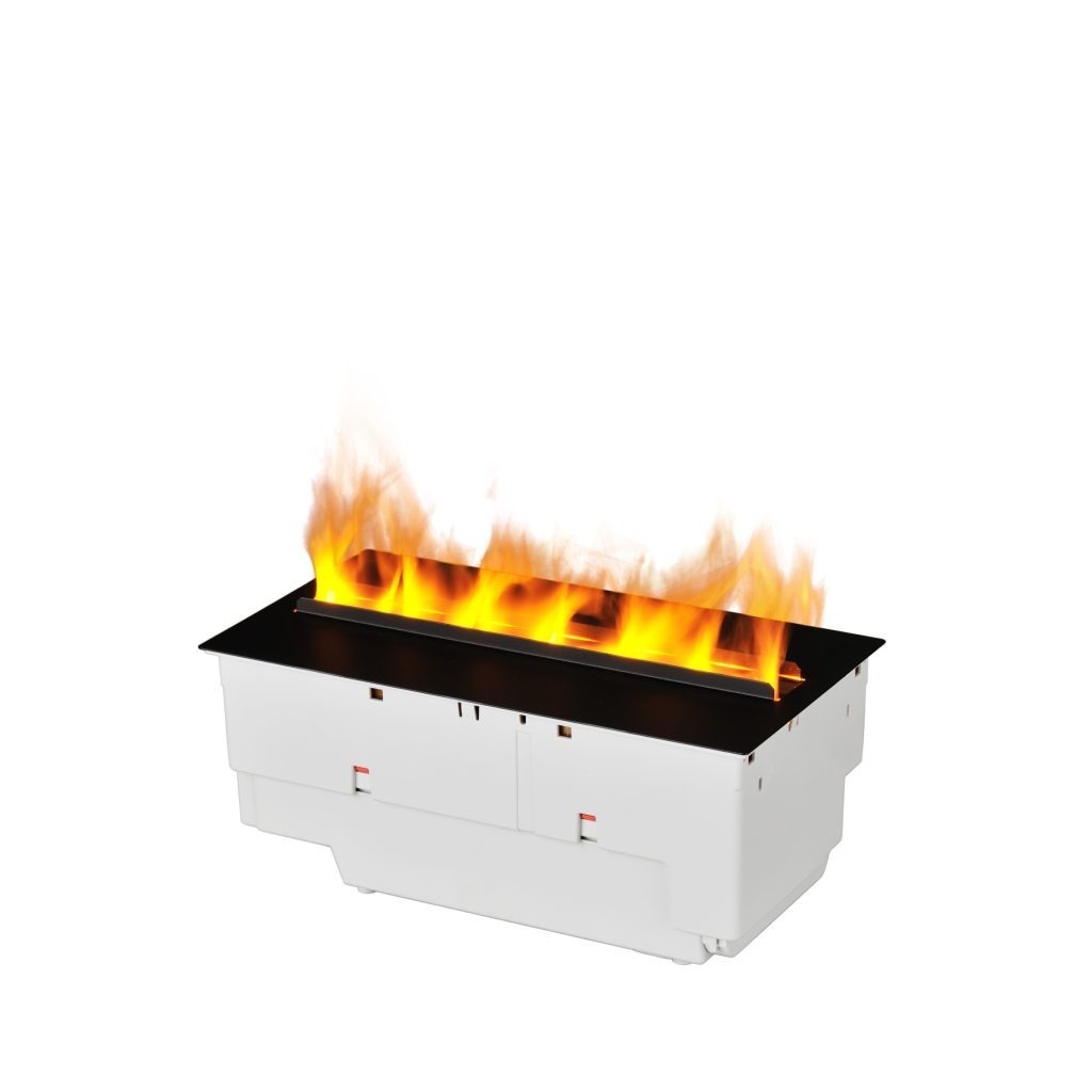 Kit Glamm 3D S electric fireplace with realistic flame effects and compact design, perfect for modern interior spaces.