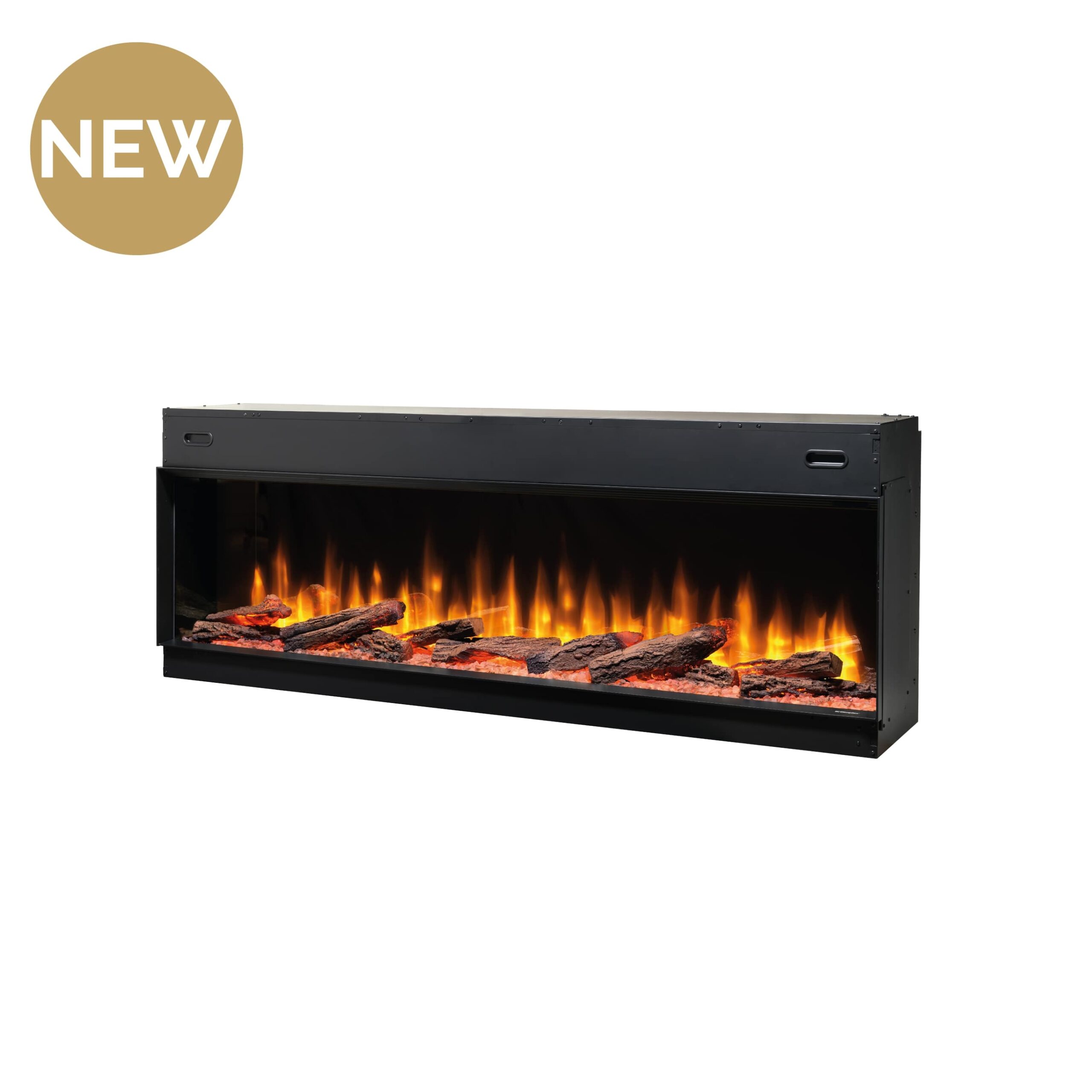 Altia Ultra Electric Fireplace by GlammFire, built-in model with LED lighting and heating function, perfect for modern interiors.